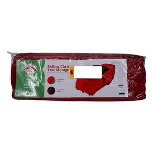 RED Rolling Christmas Tree Storage Bag - Fits up to 9ft Tree (59"x24"x22")